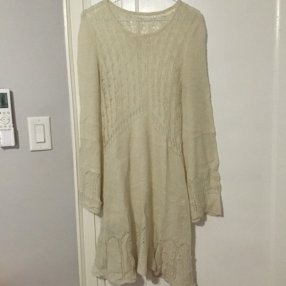 White Wool Dress - Picture 1 of 4